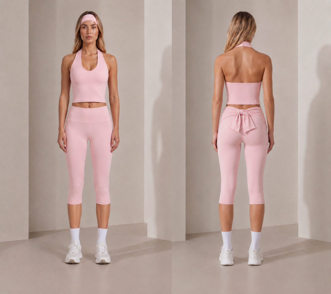 Pink Bow Capri Pants