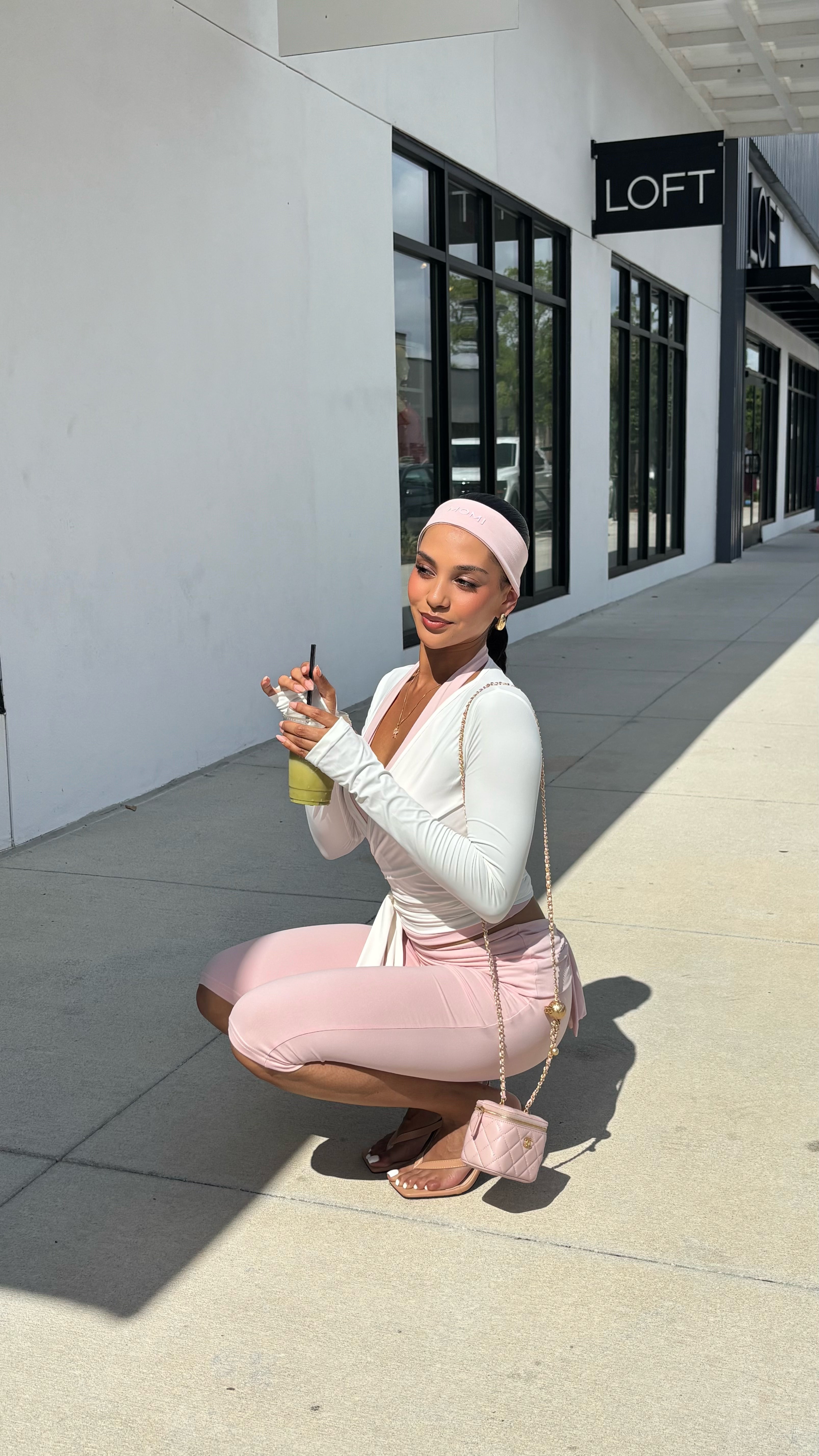 Pink Bow Capri Pants