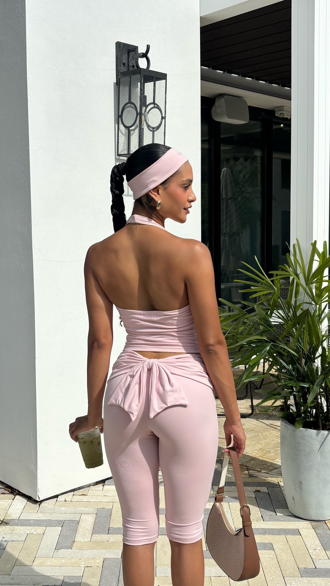 Pink Bow Capri Pants
