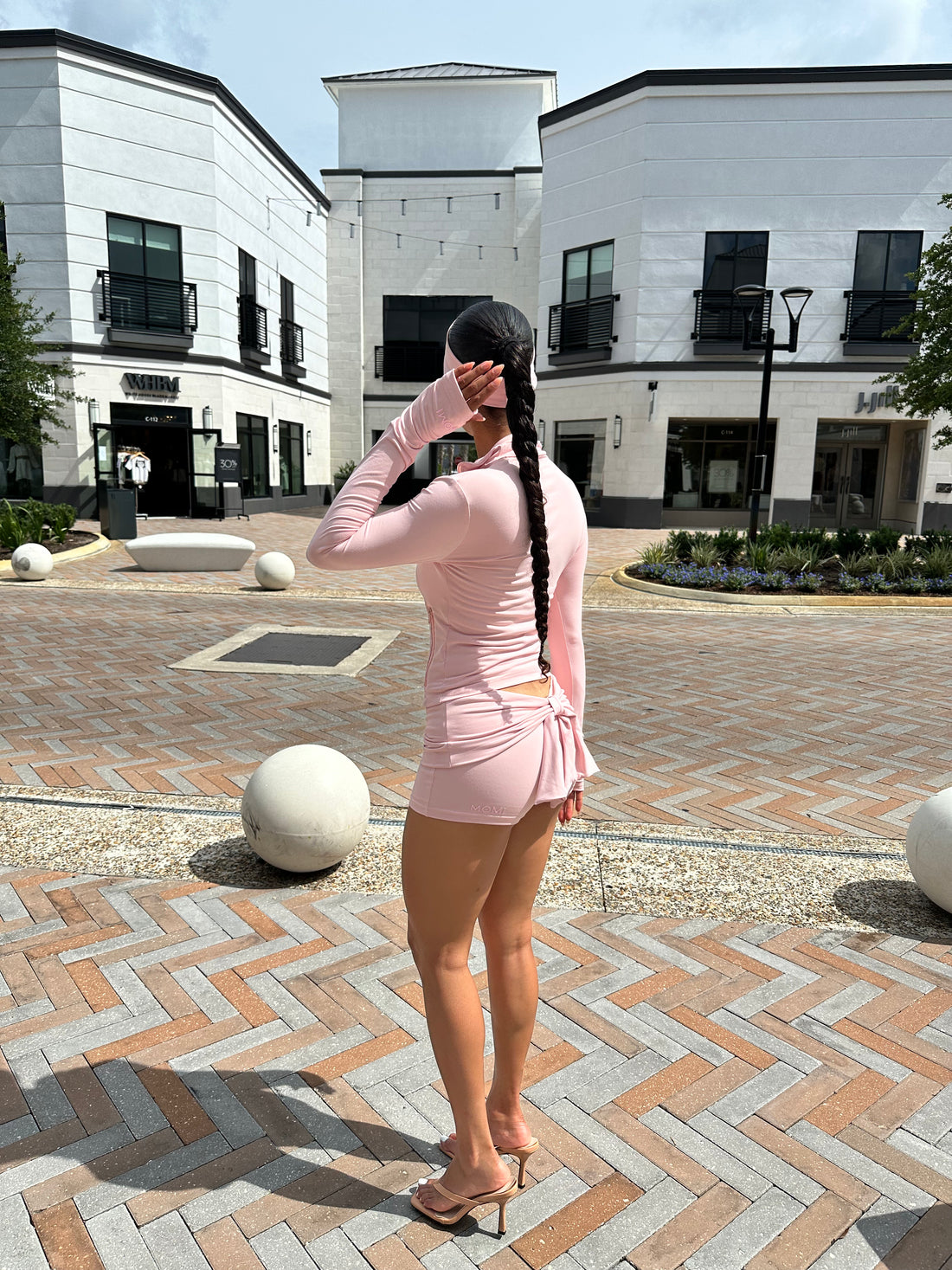 Pink Bow Biker Shorts