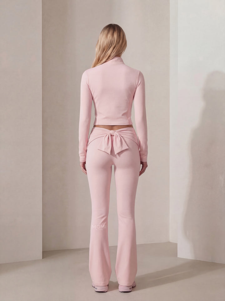 Pink Bow Wide Leg Pants