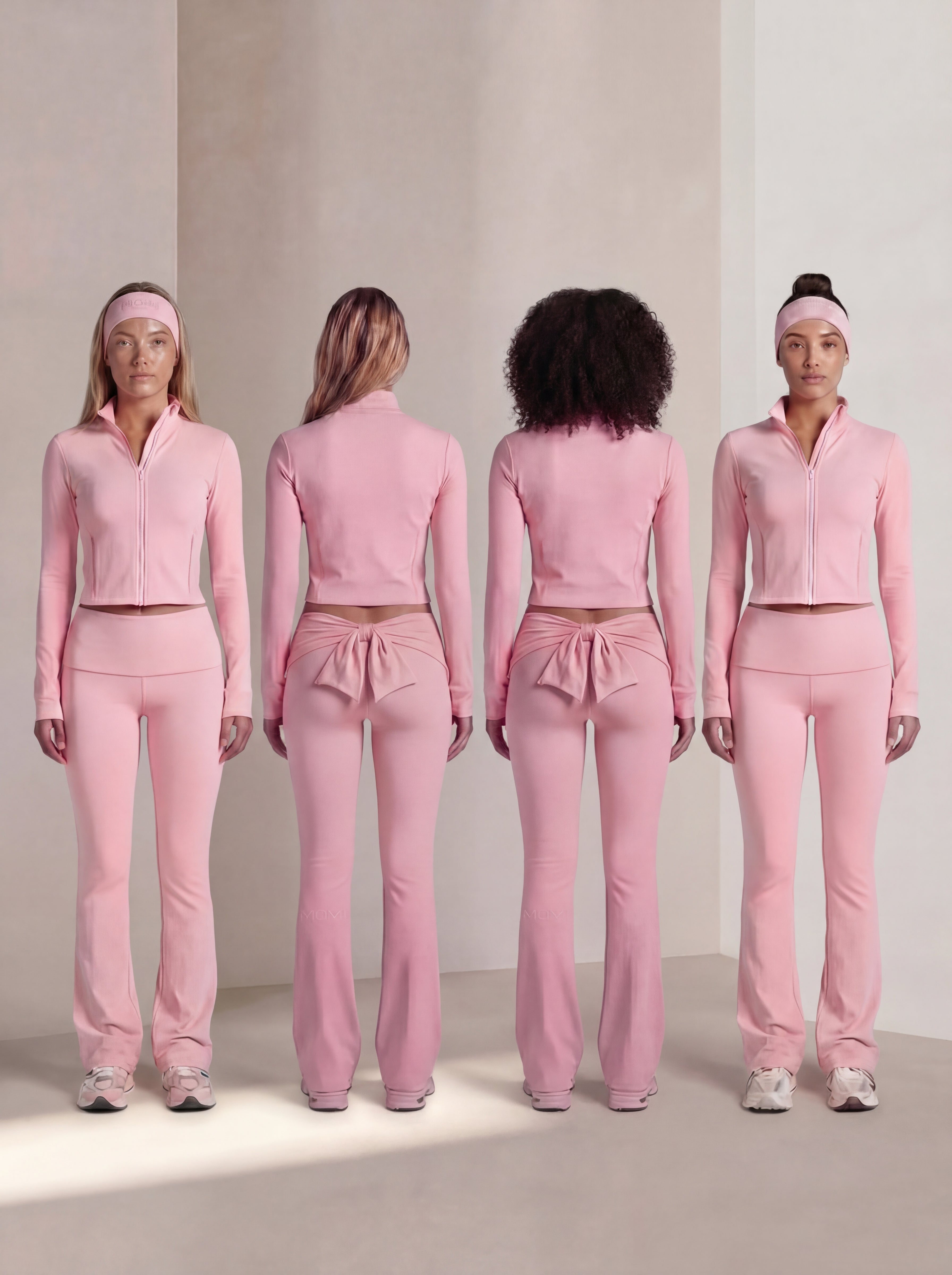 Pink Bow Wide Leg Pants